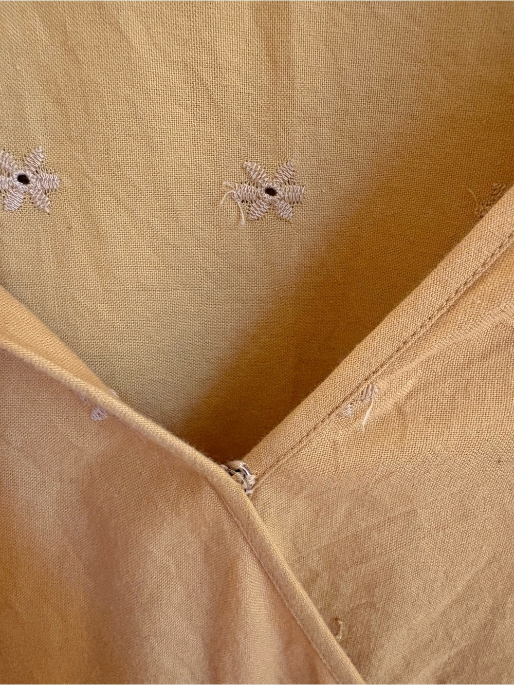 Christy Dawn Mustard Eyelet Maxi Dress with Tie Waist - Picture 4 of 10